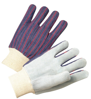 Anchor Brand Leather Palm Knit Wrist Cotton Gloves