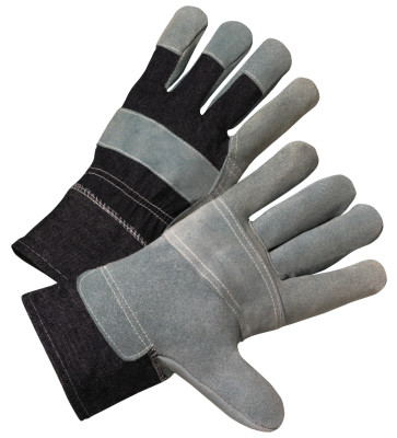 Anchor Brand Leather Palm Denim Back Gloves