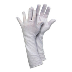 White protective gloves