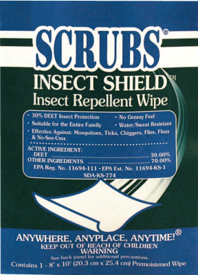 SCRUBS® Insect Shield Insect Repellent Wipes