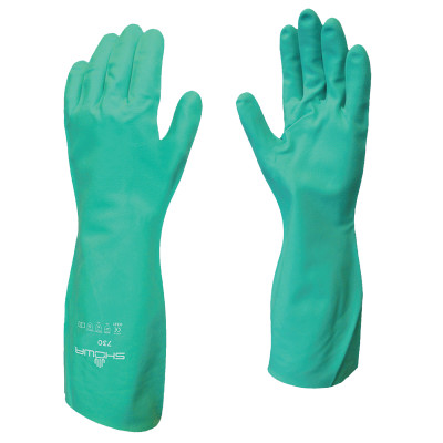 SHOWA® Flock-Lined Nitrile Disposable Gloves