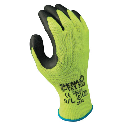 Showa Atlas® Rubber Palm-Coated Glove, Large , Blue/Yellow (845-KV300L