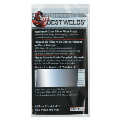 Best Welds Glass Silver Mirror Filter Plate